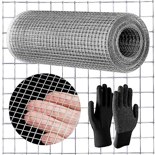 OUKMAO Rodent Mesh Rodent Proofing Wire Metal Mesh, Galvanised Wire Mesh Roll,Welded Mesh Panels. Stop Rat, Mouse, Squirrel & Bird Access Internal & External Pest Prevention (Silvery, 200mm x 6m)