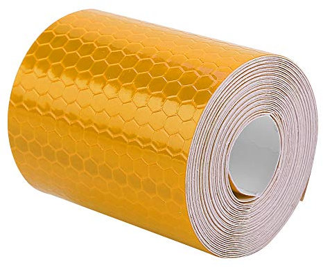 Autocollant Réfléchissant de Sécurité 5 cm X 3 M Rouleau de Ruban Adhésif Réfléchissant Haute Visibilité pour Vélos Moto Voitures Véhicules Camping-Car Camion Remorques Bateau(Orange)