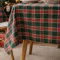 Qelus Tischdecke Weihnachten, Karierte Weihnachtstischdecke Quadratisch 140x140 cm Plaid Tischdecke Tischwäsche Abwaschbar für Weihnachtsfeiern Party Küche Tischtuch Xmas Deko (Rot Grün)