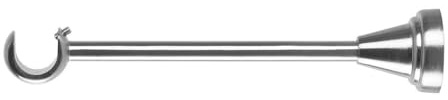 RENA Gardinenstange-Halterung 1-Läufig Wandhalterung für Gardinen Vorhang-Halter aus Metall Gardinenstangenhalter Stahleffekt 19 mm