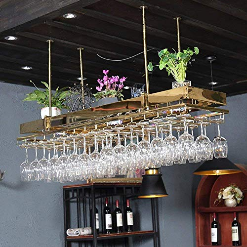 StejaR Weinregal für Zuhause, roter Halter, Weinglasregal, Restaurant, Bar, S, doppellagiger Edelstahl, Kreativität, Neonlichter, Aufhängung, Ausstellungsständer, Kelche, Regalgröße, Farbe, mehrere