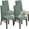 KELUINA Stuhlhussen für Esszimmer 4 Stück, Stretch Jacquard Esszimmerstuhl Slipcover Bezüge, Abnehmbare waschbare wasserdichte Stuhlhussen