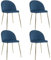 Marvin Sedia in Velluto e Oro Oslo da Sala Pranzo Con Gambe Metallo Dorate Seduta Imbottita Sedie Poltroncine Di Design Per Salotto Soggiorno Moderne (Blu, 4)