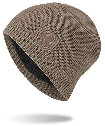 Merino Mütze Herren, Grobstrick Herbst Laufmütze Thermo Strickmütze Weiche Skull Cap Merino Männer Beanie Hat Wollmütze Sportmütze Warm Gefütterte Outdoor
