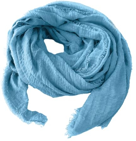 Niklarson Schal Tuch hellblau 190x100cm Damen Poncho Stola Gauze Viskose T5075