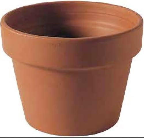 Vasi in terracotta (10 pezzi) + sottovasi in terracotta (10 pezzi) Made in Italy – Fioriera in Cotto, Diametro 14 cm, altezza 9 cm