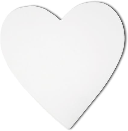 Décopatch AC757Cpack 5x Herz aus Pappmaché 1,5x12x12cm Weiß