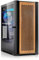 SQ-Tower 08 W Boîtier de jeu Mid-Tower ATX, panneau en verre trempé, maille en bois à flux d'air élevé, noir