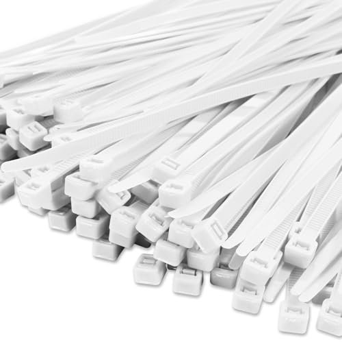 1000 fascette stringicavo in nylon, 200 mm x 4,8 mm, autobloccanti in plastica, resistenti ai raggi UV, con resistenza alla trazione di 50 kg, per interni ed esterni