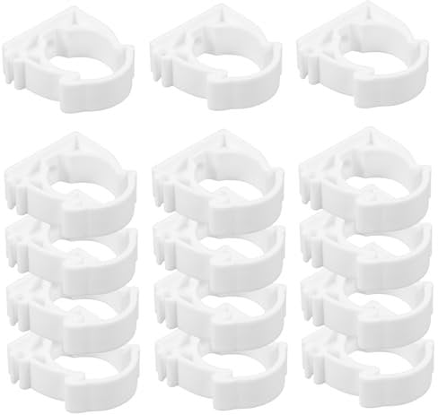 Veemoon 100pcs Plastic Tube Clamp Water Pipe Clips Hose Clamp Fasteners for Outdoor/Indoor Use