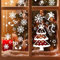 202PCS Weihnachten Fenstersticker, Fensterbilder, Doppelseitige Wiederverwendbare Statisch Haftende PVC Aufkleber, Selbstklebend Rentier Weihnachtsmann Aufkleber für Glasfenster Weihnachten Dekoration