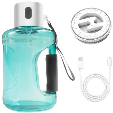 Janebrty 50 OZ/1.5L Hydrogen Water Bottle Portable Hydrogen Water Generator Large Capacity Alkaline Sports Water Bottle with SPE Technology Suitable for Sports Fitness Office Outdoors Presents (green)