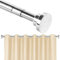 CoFvHo Extendable Curtain Tension Rod 85-140cm, Stainless Steel Adjustable Shower Curtain Pole No Drilling, Telescopic Shower Curtain Rail No Drill for Bathroom Door Closet Voile Net