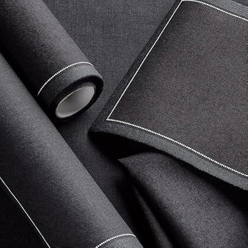 Doi-Le Cocktail-Servietten, 100 % Baumwolle, 11 cm, Rolle mit 50 vorgeschnittenen Servietten, Schwarz