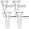 4pcs 14mm Male Glass Bong Glass Bowl Bong Head Glass Bowl Glass Accessories(14mm)