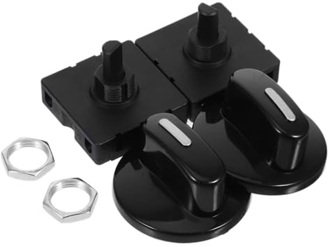 DIYEAH Juego De 2 Interruptor Giratorio Posiciones Velocidades para Ventilador y Calentador Selector con Perilla para Campana Extractora de Unidades