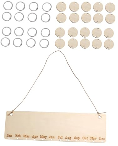 EPIGEIST Holzkalender Geburtstagskalender Jahresunabhängig Diy Familien-geburtstagsdeko Wanddeko Geburtstags-erinnerungstafel Aus Holz Zum Aufhängen Für Zuhause Und Büro