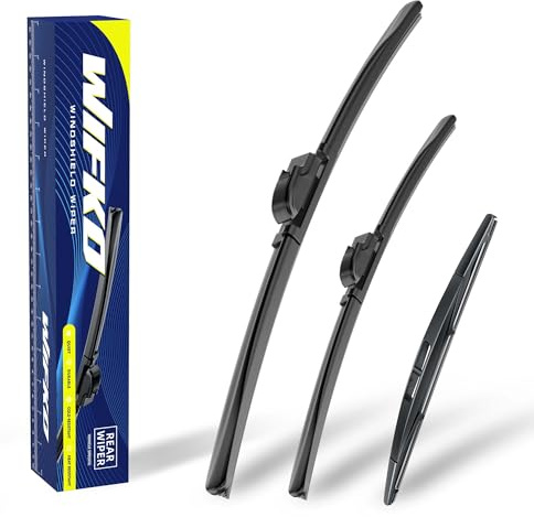 Scheibenwischer Set für Honda HR-V HRV MK3 RV 2022-2025 Vorne & Hinten | 2 Front + 1 Heck, Vordere Flachbalken-Wischer, Auto Scheibenwischer Frontscheibe und Heckwischer, Direkte Montage