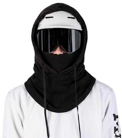 Otbushit 3-in-1-Beanie-Mütze, Unisex-Thermo-Sturmhaube mit Fleece-Futter, Schwarze, wasserdichte Vollgesichtsabdeckung für Skifahren, Radfahren und Wintersport im Freien