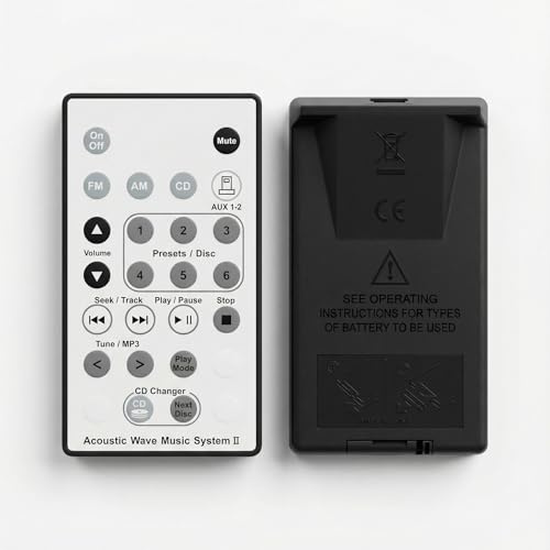 Dakana Fernbedienung passend für Bose Acoustic Wave Music System II – IR Controller für CD-Wechsler und Radio – Plug & Play – Schwarz