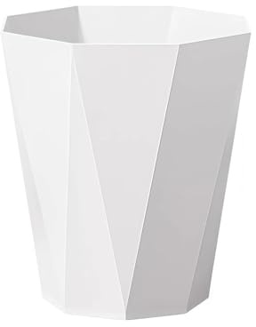 Generisch Corbeille à papier en plastique, poubelle de bureau et maison, moderne, pour bureau, chambre d'enfant et cuisine (21 x 14,5 x 24 cm)