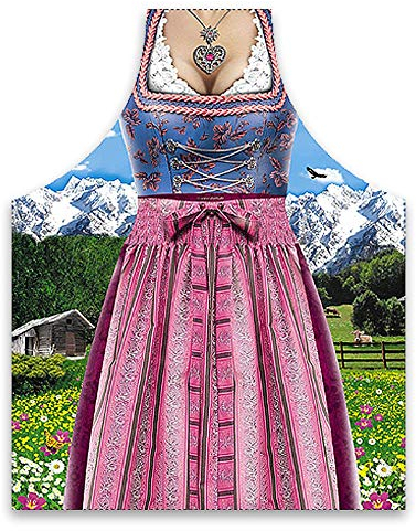 Lustige Schürze - Bayerische Frau im Dirndl