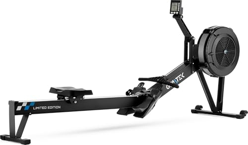 Gymtek XR4000 Rudergerät für zuhause, Rudergeräte mit 10 Stufen Magnetbremssystem, Rudermaschine mit LCD-Anzeige, Wasserrudergerät, Rudergerät Klappbar für Cardio und Krafttraining, Rudergerät Wasser