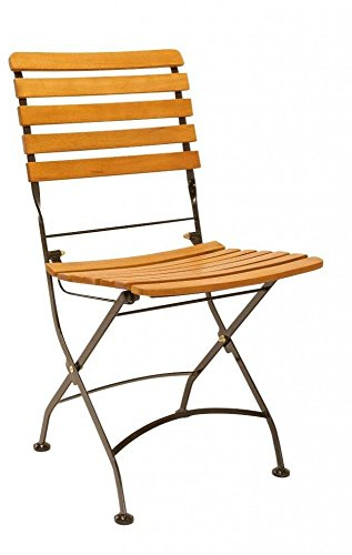 Gartenstuhl Klappstuhl Wien - Metall lackiert und FSC Eukalyptus