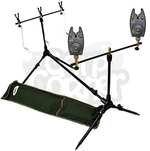 NGT Karpfen Angel Pod 2x schwarz Bissanzeiger mit Lautstärkeregler 3x Indikator Swinger & liegt