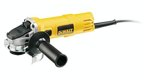DEWALT 125 mm Winkelschleifer DWE4157 (900 Watt, 11.800 U/min, Epoxidharz geschützte Motorwicklung, Wiederanlaufschutz, Sanftanlauf, werkzeuglos verstellbare Schutzhaube, M14 Spindel)