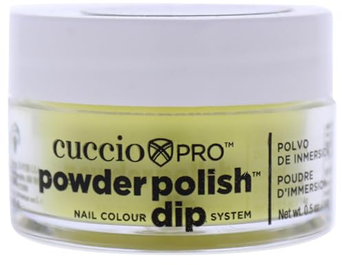 Cuccio - Pro Powder Polish Nail Colour Dip System - Bright Neon Yellow - for Women - Nail Powder - 0.5 oz