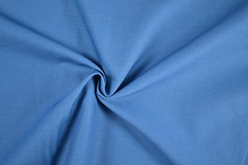 generisch Baumwolle - Uni/einfarbig - Meterware-Öko-Tex - 0,50 m-220g/lfm - Fahnentuch - Baumwollstoffe (Taubenblau 7029)