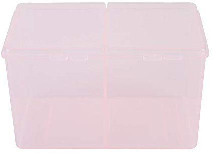 Famus 2 Griglie Cotton Pads Contenitore Smalto per unghie Glitter Polvere Organizzatore Scatola per attrezzi per manicure