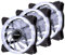 EZDIY-FAB Ventilateur Annulaire à Del de 120 mm,Ventilateur à Del pour Boîtier de PC,Refroidisseur d'UC et Radiateurs,Blanc 4 Broches 3 Pack