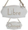 Craf'u Libre/Occupé Plaque de Porte en Bois Suspendue Panneau de Boutique Toilettes Bureau Magasin (Moyen 11,4 x 22,8 cm)