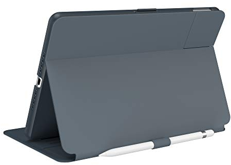 Speck Balance Folio Hülle für iPad 10,2 Zoll (2019-2021) - Fall- & Kameraschutz, schlanker Multi-Range-Ständer, Apple Pencil Halter - Grau