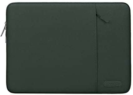 MOSISO Laptop Case 12.3 inch, 11.6-12.3 inch Laptop Sleeve Compatible with MacBook Air 11.6, Acer HP Dell Lenovo Samsung, Surface Pro, Polyester Vertical Computer Sleeve Bag with Pocket,Midnight Green