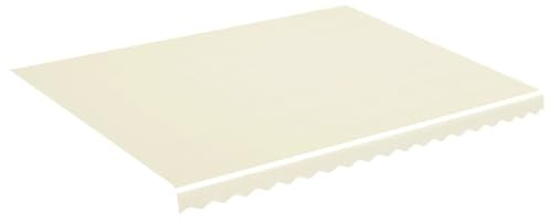 vidaXL Markisenbespannung Wasserabweisend Markisestoff Markisentuch Ersatzstoff mit Volant Markisevolant für Markise Creme 4,5x3,5m