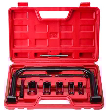 BTSHUB Valve Spring Compressor Engine Vehicle C Clamp Tool Set for Motorcycle, ATV, Car, Set of 10