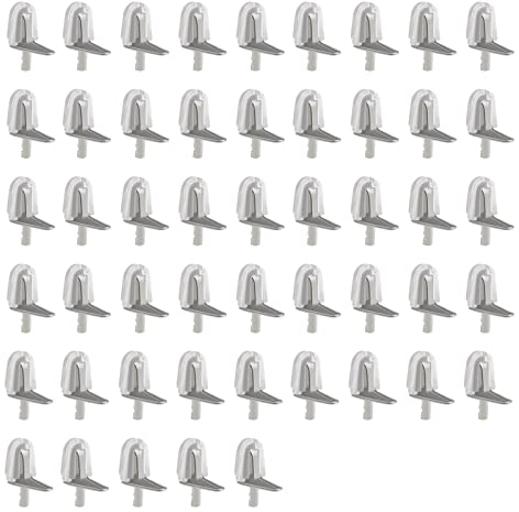 50 tasselli di supporto per scaffale, 3 mm, con perni di scaffale, per scaffali, vetrine, armadio, libreria