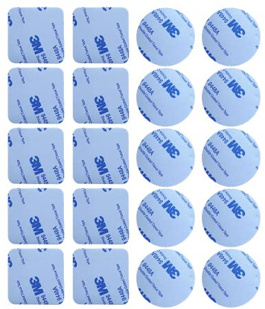 MYCKstore 20 Pcs Pegatinas Adhesivas Doble cara con agarre extrafuerte, Espuma Cuadrada y redonda, 3m Almohadillas