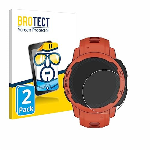 BROTECT (2 Stück Schutzfolie für Garmin Instinct 2S Displayschutz Folie Made in Germany, Ultra-Klar