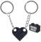 Genérico NumeroPhi - Schlüsselanhänger Partner Herz Original, Schlüsselanhänger Paar, Couple Keychain Zwei Herzen, Ideen für Jahrestag