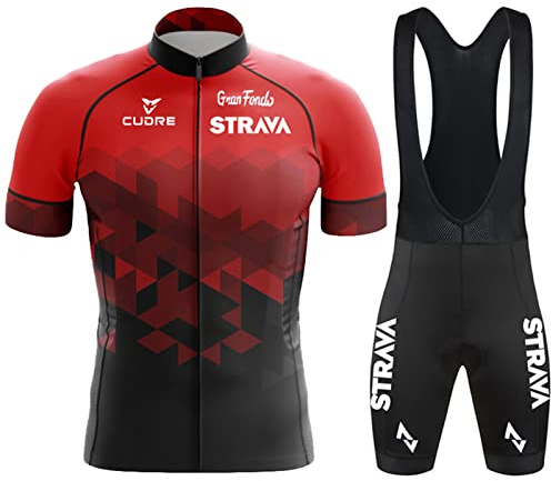 Radtrikot Set,Fahrradtrikot Herren,Atmungsaktives Sommer Kurzarm Fahrradtrikot Kurzarm + Radhose,Fahrradbekleidung Set für Fahrrad Rennrad MTB