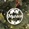 Magie di Natale Weihnachtskugel aus Holz mit Namen oder Logo Ø 10 cm (Stechpalme)