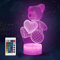 Gohytal Teddybär Nachtlicht, Hochzeitsg Geschenk für Sie, 3D Lampe Nachtlicht, 16 Farbwechsel Dimmbar mit Fernbedienung und Smart-Touch, Geburtstag Geschenke für Mädchen