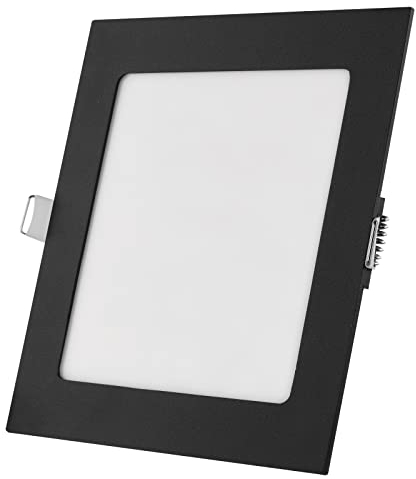 EMOS LED Panel 12,5 W, quadratische 1050 lm Einbauleuchte, Deckenleuchte 17 x 17 cm, extra flach, Einbautiefe 2,1 cm, 3 einstellbare Lichtfarben warmweiß-neutralweiß (3000-4000K), inkl. LED-Treiber