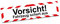 Finest Folia Hinweis Aufkleber 40x10cm Warnzeichen Hinweisschild selbstklebend wasserfest aus Vinyl für Kfz Schwertransporter Auto LKW Schild Folie RX043 (03 Vorsicht!)