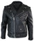Infinity Leather Herren Lederjacke Schwarz Original Rindsleder Quer Reißverschluss Motorradjacke Brando Biker Echtleder Jacke - 3XL