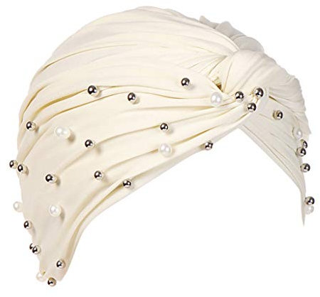 Hijab Untertuch,Kopfband Turban für Damen,Verknotet Tuch Falten-Kopfbedeckung Damen Kopftuch Sommer Mütze Chemo Kopfbedeckung Hut Für Haarverlust Long Slouch Beanie Hijab Muslimische Frauen Halstuch